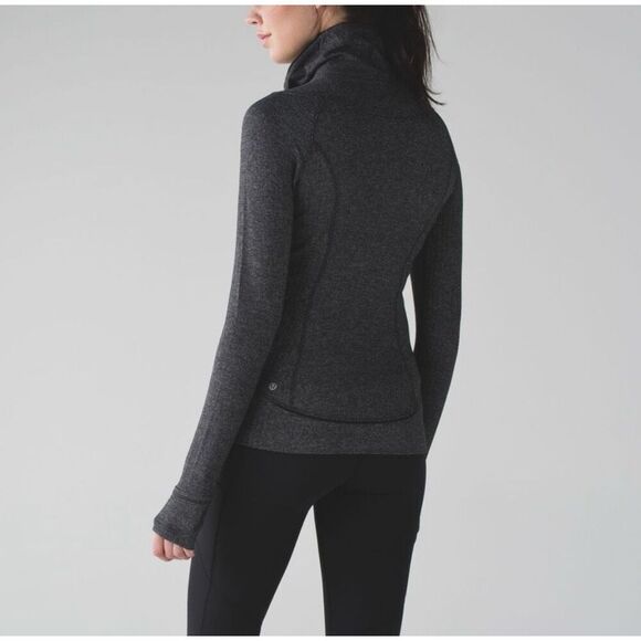 Lululemon Think Fast Heathered Herringbone Pullover Lightweight Zip Up Jacket - Picture 4 of 5